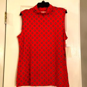 5/$40 🏷️ BNWT Riley & Rae Red Sleeveless Turtleneck~Medium